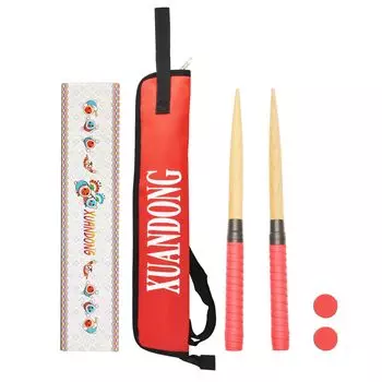 XUANDONG Применимый футляр для хранения барабанных палочек Taiko no Tatsujin Maibachi, деревянная бита, коническая, легко устанавливается для игровых автоматов, удобно для использования, включает в себя 2 дополнительных рукоятки красный