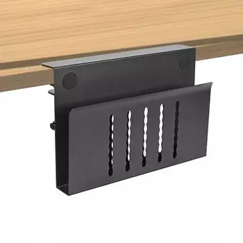 XUANDONG Приставной столик для кровати с беспроводной зарядкой и подставкой для отвода тепла для вертикальной нагрузки 3 кг, стальная конструкция, карман, зажим, чёрный