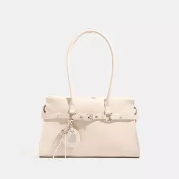 Xuebeini/Red Bag Sweet Cool Large Capacity Baguette Bag Bridal Wedding Bag High-Grade Underarm Shoulder Bag Fashion Beige