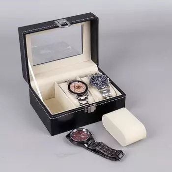 xunxin черный PU кожаный чехол для хранения часов чехол для часов чехол для хранения часов аксессуары для хранения роскошный коллекционный чехол 3 шт.