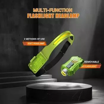 XW005 Светодиодный индукционный налобный фонарь USB перезаряжаемый EDC съемный фонарь рабочий свет с хвостовым магнитом УФ-лампа фонарь для рыбалки и кемпинга