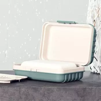 XX9B Мыльница для ванной с крышкой Коробка для шампуня с крышкой Утолщенная дорожная мыльница