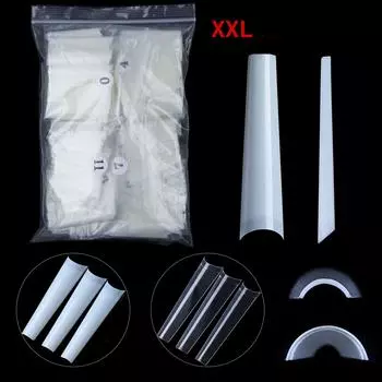 Xxl Denim Nail Piece European And American French Fake Nail Natural Color 504 Pieces Bagged Nail Piece