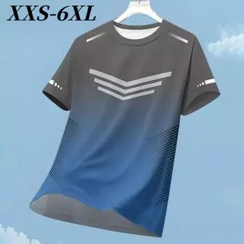 XXS-6XL Большие размеры Летние футболки для мужчин Цветной принт Круглый вырез Короткие рукава Топы Футболки Повседневный свитер Мужская одежда XXS