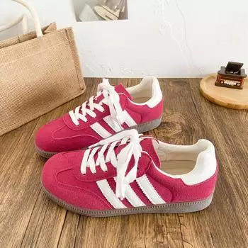 XY-A233 latex insole/new Chinese style little white shoes women s shoes 2025 new versatile leather board shoes 35 бежевый
