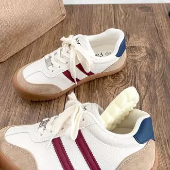 XY-A310 latex insole niche design ugly cute Hong Kong style little white shoes women s 2025 new versatile German training board shoes 35