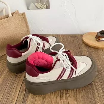 XY-A328 latex insole/thick sole heightening board shoes women s shoes spring 2025 big head German training shoes casual ins tide 35