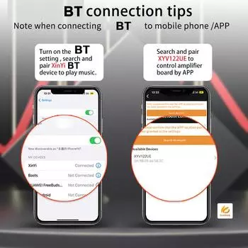 XYST21PRO Компактный 2.1-канальный TPA3255 BT цифровой усилитель мощности плата сабвуфера с высоким и низким тоном