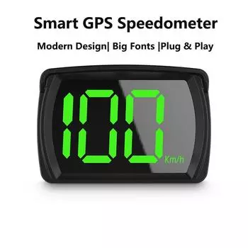 Y03 GPS цифровой спидометр автомобильный HUD Head Up ЖК-дисплей большой шрифт KMH MPH измеритель скорости тестирования для всех автомобилей
