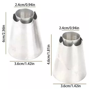 Y05 Y06 Romia Hollow Cream Nozzles Нержавеющая сталь Украшения для торта Цветы Насадки для глазури Насадки для кексов Помадка Выпечка Насадка для выпечки