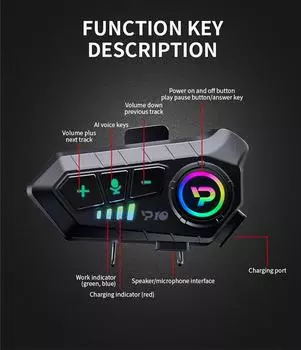 Y10 Bluetooth мотоциклетный шлем гарнитура беспроводной IPX6 водонепроницаемый шумоподавляющие наушники сверхдлительный режим ожидания HandsFree наушники