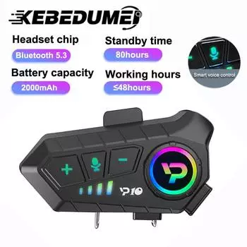 Y10 Bluetooth мотоциклетный шлем гарнитура беспроводной IPX6 водонепроницаемый шумоподавляющие наушники сверхдлительный режим ожидания HandsFree наушники