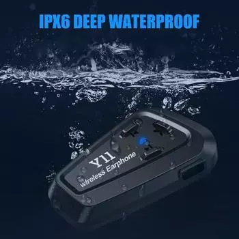 Y11 Мотоциклетный шлем Bluetooth гарнитура IPX6 Водонепроницаемый шумоподавление практическая говорящая гарнитура водонепроницаемые наушники для мотоцикла