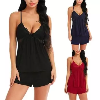 Y122 сексуальный женский домашний костюм с разрезом на бретелях3d XL