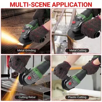Y20-G100A Аккумуляторная угловая шлифовальная машина, инструменты для угловой шлифовальной машины, питание 20 В, аккумуляторы емкостью 4,0 Ач, быстродействующие EU Plug разноцветный