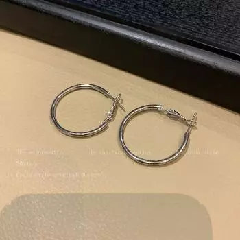 Y2g Millennium Sexy Style Stud Earrings Female Silver Big Circle Exaggerated Earrings 2025 New Arrival Best Selling Fancy Earrings Silver 3cm ear ring