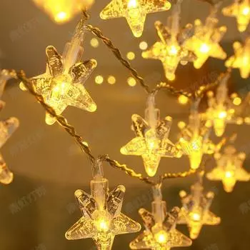 Y2K 10M 80LEDS батарея Bubble Stars светодиодные гирлянды для вечеринок в помещении украшения дома огни шторы комната свадьба 553 1.5M 10LED USB разноцветный