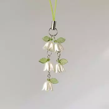 Y2K эстетический ландыш телефон шнурок фея сладкие цветы телефонная цепочка для девочек ручной работы ремешок для мобильного телефона