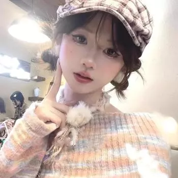 Y2K Белое плюшевое ожерелье Love Hairball Niche Sweet And Cute Subculture Цветной свитер Цепочка для шеи Цепочка Аксессуары