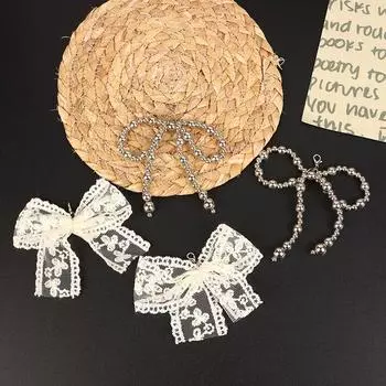 Y2K Bow Shoe Charms Яркий жемчужный бант для обуви Украшения клипсы Индивидуальные бабочки Ювелирные изделия Пряжки для обуви для кроссовок Diy as the picture