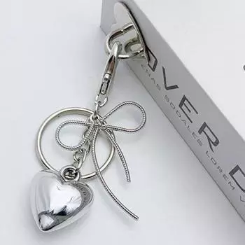 Y2K бант большой брелок в форме сердца бант брелок для ключей для женщин девочек дружба подарок автомобиль сумочка украшение розовый