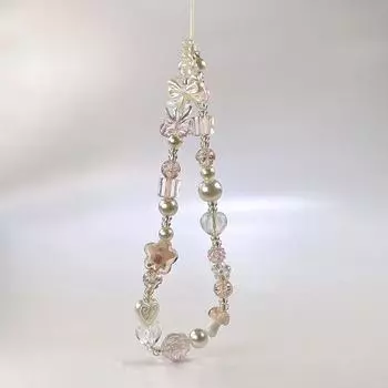 Y2K цепочка для мобильного телефона милый бант цветок телефон шнурок бисерный ремешок для телефона ремешки на запястье для девочек телефонный шарм