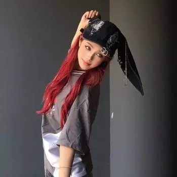 Y2K Chains Doberman Ears Hat Puppy Bunny Ears Snapback Cap Universal Ripped Denim Baseball Cap Men Bunny Ears