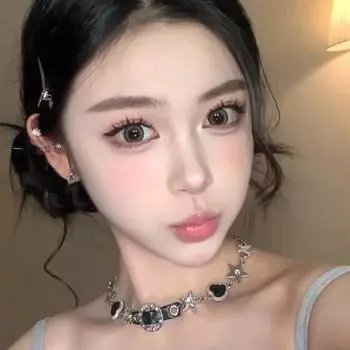 Y2K Черный бриллиант Панк Ожерелье Женское Легкое Роскошное Нишевое Ошейник Spice Girl Американский Ретро Чокер Ключичная Цепочка Преувеличенный