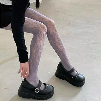 Y2k Девушки Колготки Чулки Женские Сексуальные Кружевные Сетчатые Чулки Колготки Нижнее Белье Женские Чулочно-носочные Изделия Женские Колготки Колготки One Size молочный белый