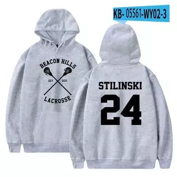 Y2K FADUN Модная толстовка с капюшоном Teen Wolf Stilinski XS