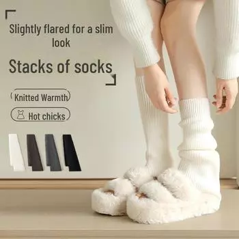Y2K Fashion открытые трикотажные белые носки из телячьей кожи для женщин - модные весенние чехлы для ног One Size белый