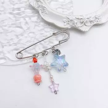 Y2K готическая милая брошь из бисера, стильная скрепка, булавка на лацкан, пряжка на талию, значок на кроссовках, аксессуар для воротника рубашки