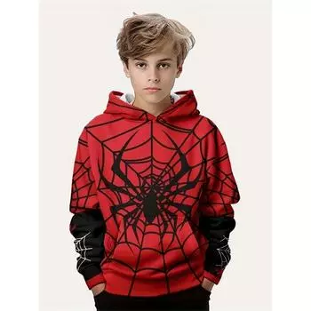 Y2k Хэллоуин ужас смешной элемент толстовка с капюшоном длинный рукав 3D цифровая печать детская осень и зима теплая повседневная толстовка с капюшоном 100