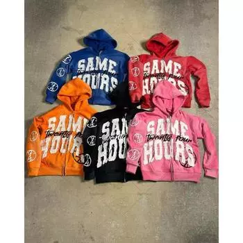 Y2K Harajuku Retro Цветная толстовка с капюшоном на молнии Американский модный бренд Хип-хоп Уличная одежда Панк-стиль Письменный принт Оверсайз Толстовка S