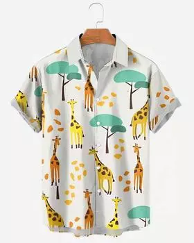 Y2k Hawaii 3D картина маслом геометрический принт топ с короткими рукавами для мужской модной одежды летняя повседневная рубашка для пляжного отдыха S