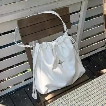 Y2K Корейская винтажная черная сумка-хобо в готическом стиле, Эстетическая сумка-тоут со звездой для девочек, сумка через плечо, сумки-мессенджер через плечо, женские сумки через плечо