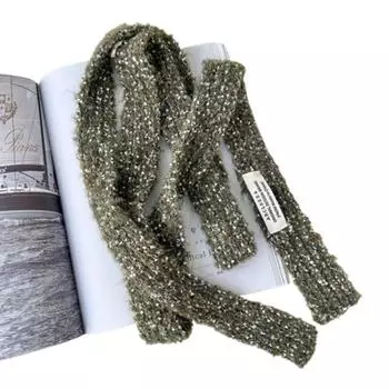 Y2K Long Narrow Scarves Harajuku Plush Knitted Scarves All-match Spicy Girl Scarf Outdoor