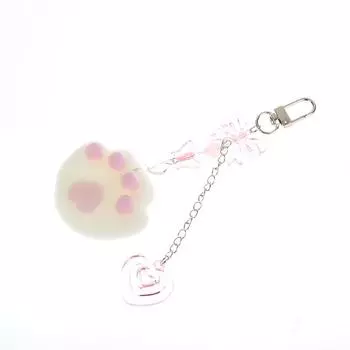 Y2K милый розовый плюшевый кошачий коготь брелок брелок в форме сердца любовь милый девчачий держатель для ключей для девочек сумка подвеска чехол для наушников шарм