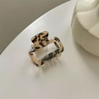 Y2K Mini Hair Claw Hair Grab Clip Square Barrettes Vintage Acetate Hair Clips Hair Accessories F