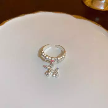 Y2K модные матовые серебряные кольца со звездами в виде щенка для девочек, милые геометрические открытые кольца для женщин, вечерние украшения, аксессуары, подарки абрикосовый