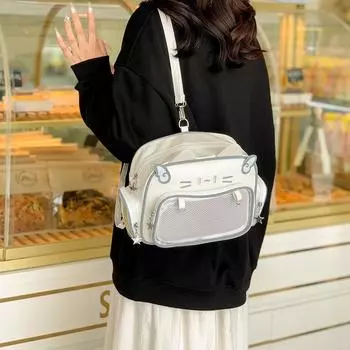 Y2k модный крутой миллениал детки боль сумка механический рюкзак милый крутой универсальный просо одно плечо косой One size