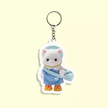 Y2K мультфильм кот кролик медведь животные кукла акриловые брелки брелок для аксессуаров сумка кулон брелок ювелирные изделия фанаты подарки