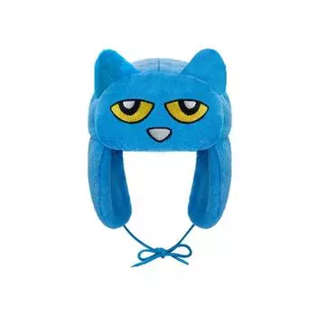 Y2K осень/зима уличный мультяшный дизайн вышивка рукоделие защита ушей ветрозащитная синяя теплая лыжная шапка OneSize синий
