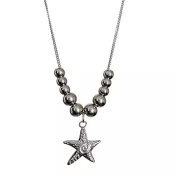 Y2K ожерелье со звездой для женщин, сверкающие большие пентаграммы, очаровательное колье, цепочка на ключицы, милые крутые бусины, цепочки, ожерелье, подарок
