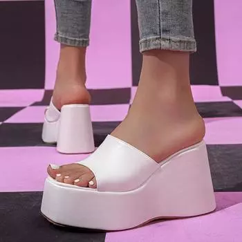 Y2K панк-платформа сандалии мюли для женщин летние танкетки готические сандалии шлепанцы женская обувь удобная 35