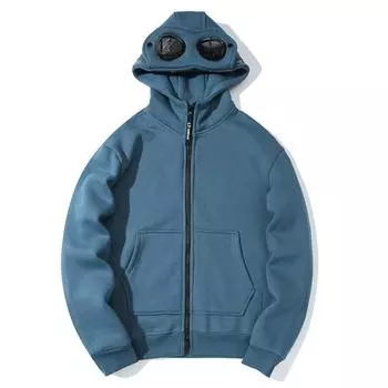 Y2K пародия очки молния куртка с капюшоном европейский и американский осенне-зимний комплект повязка на голову толстовка с капюшоном для мужчин и женщин L белый