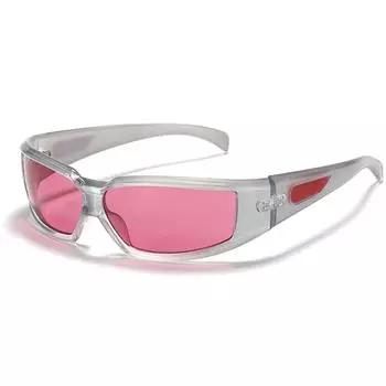 Y2K Pink Sunglasses Women Red Hollowed Out Future Sense Of Technology Hot Girls Net Red Sun Glasses Trendy Men Eyewear