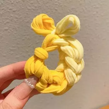 Y2K плетеный бант для волос веревка для женщин высокая эластичная толстая прочная повязка на голову милая девушка конский хвост резинки для волос аксессуары для волос