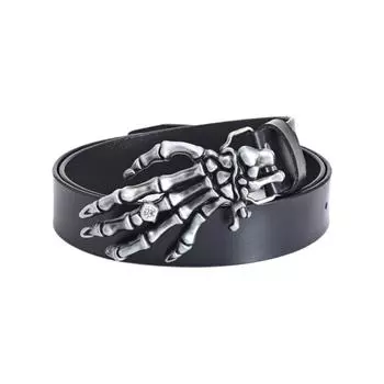 Y2k Ремень с пряжкой в виде скелета для мужчин и женщин, винтажный пояс в стиле хип-хоп, ковбойский ремень унисекс для мальчиков и девочек-подростков 1