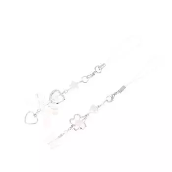 Y2K ремешок для мобильного телефона прозрачная бабочка телефонная цепочка милый бант мобильный телефон шнурок для девочек анти-потерянный брелок